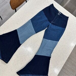 Altar’d State Patchwork Ultra Flare Jean sz M